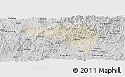 Shaded Relief Panoramic Map of Zhenghe, desaturated