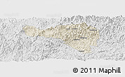Shaded Relief Panoramic Map of Zhenghe, lighten, desaturated
