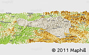 Shaded Relief Panoramic Map of Zhenghe, physical outside