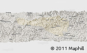 Shaded Relief Panoramic Map of Zhenghe, semi-desaturated