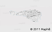 Silver Style Panoramic Map of Zhenghe, single color outside