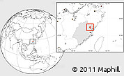 Blank Location Map of Zhouning, highlighted parent region