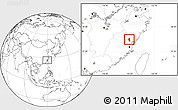 Blank Location Map of Zhouning