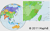 Political Location Map of Zhouning