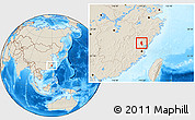 Shaded Relief Location Map of Zhouning
