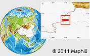 Physical Location Map of Aksay, highlighted country