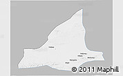 Gray 3D Map of Dunhuang, single color outside