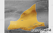 Physical 3D Map of Dunhuang, desaturated