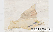 Satellite 3D Map of Dunhuang, lighten