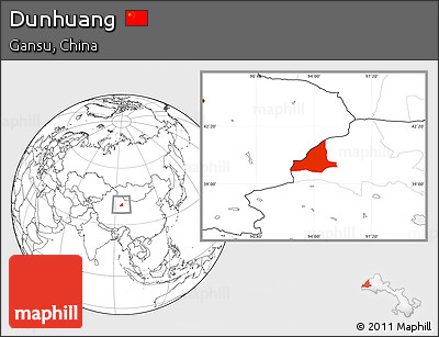 Blank Location Map of Dunhuang
