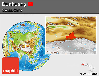 Physical Location Map of Dunhuang