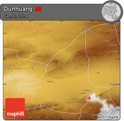 Physical Map of Dunhuang