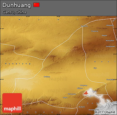 Physical Map of Dunhuang