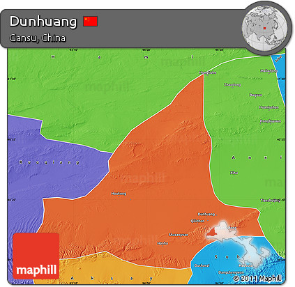 Political Map of Dunhuang