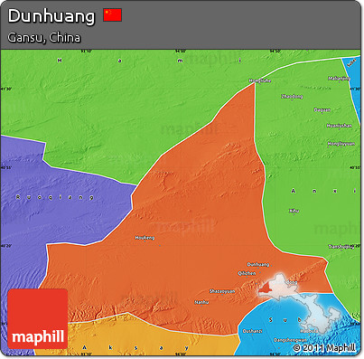 Political Map of Dunhuang