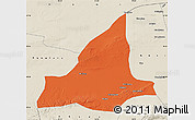 Political Map of Dunhuang, shaded relief outside