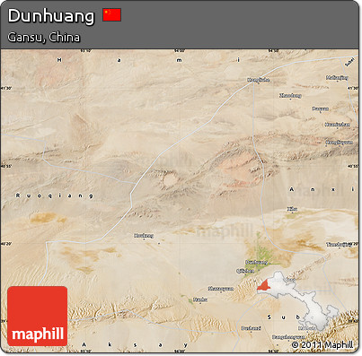 Satellite Map of Dunhuang