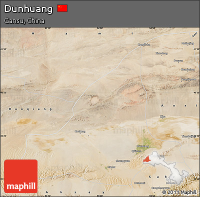 Satellite Map of Dunhuang