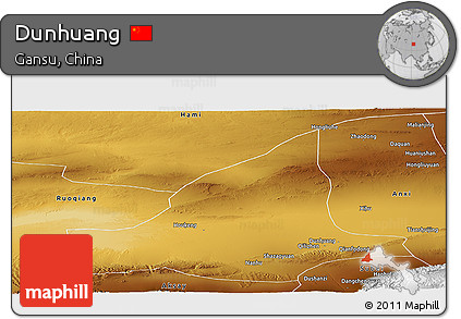 Physical Panoramic Map of Dunhuang