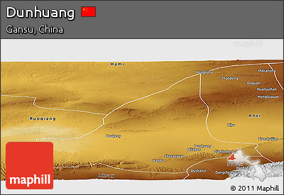 Physical Panoramic Map of Dunhuang