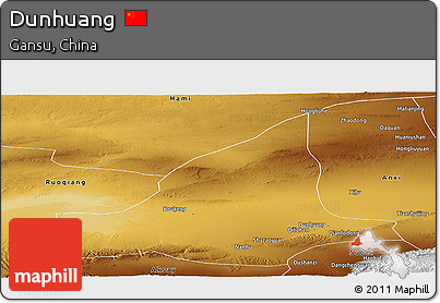 Physical Panoramic Map of Dunhuang