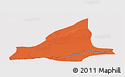 Political Panoramic Map of Dunhuang, cropped outside