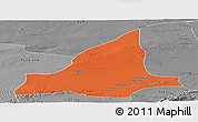 Political Panoramic Map of Dunhuang, desaturated