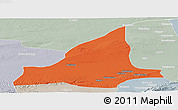 Political Panoramic Map of Dunhuang, lighten, semi-desaturated
