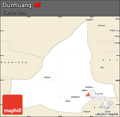 Classic Style Simple Map of Dunhuang