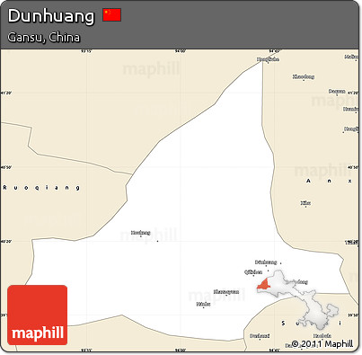Classic Style Simple Map of Dunhuang