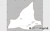 Gray Simple Map of Dunhuang, cropped outside