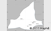 Gray Simple Map of Dunhuang, single color outside