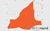 Political Simple Map of Dunhuang, single color outside, borders and labels