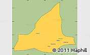 Savanna Style Simple Map of Dunhuang, cropped outside