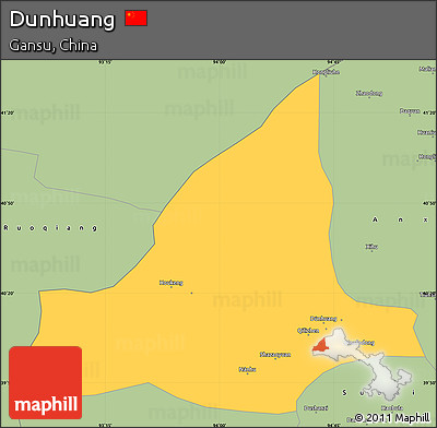 Savanna Style Simple Map of Dunhuang