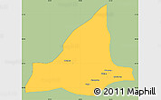 Savanna Style Simple Map of Dunhuang, single color outside