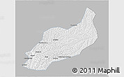 Gray 3D Map of Heshui, single color outside