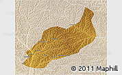 Physical 3D Map of Heshui, lighten