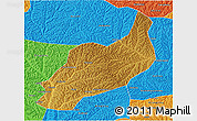 Physical 3D Map of Heshui, political outside