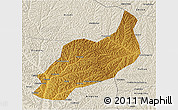 Physical 3D Map of Heshui, shaded relief outside