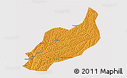 Political 3D Map of Heshui, cropped outside