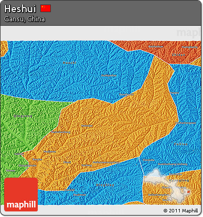 Political 3D Map of Heshui