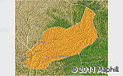 Political 3D Map of Heshui, satellite outside