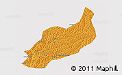 Political 3D Map of Heshui, single color outside