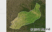 Satellite 3D Map of Heshui, darken