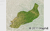 Satellite 3D Map of Heshui, lighten