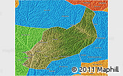 Satellite 3D Map of Heshui, political outside