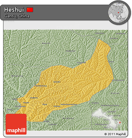 Savanna Style 3D Map of Heshui