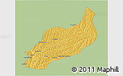 Savanna Style 3D Map of Heshui, single color outside