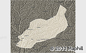 Shaded Relief 3D Map of Heshui, darken